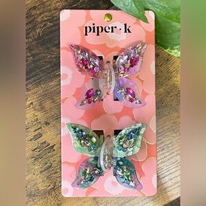 Piper K Butterfly Hair Clips